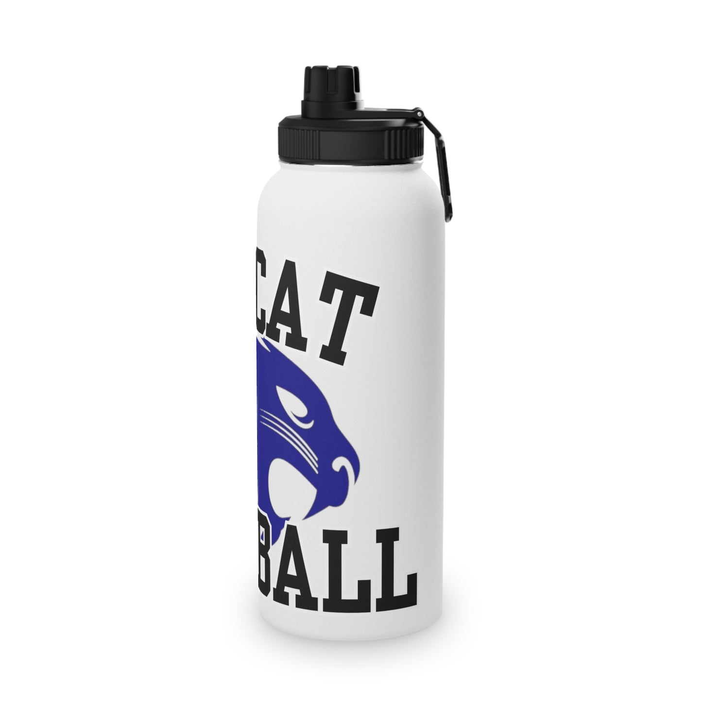 Bobcat Football Stainless Steel Water Bottle w/ Sports Lid