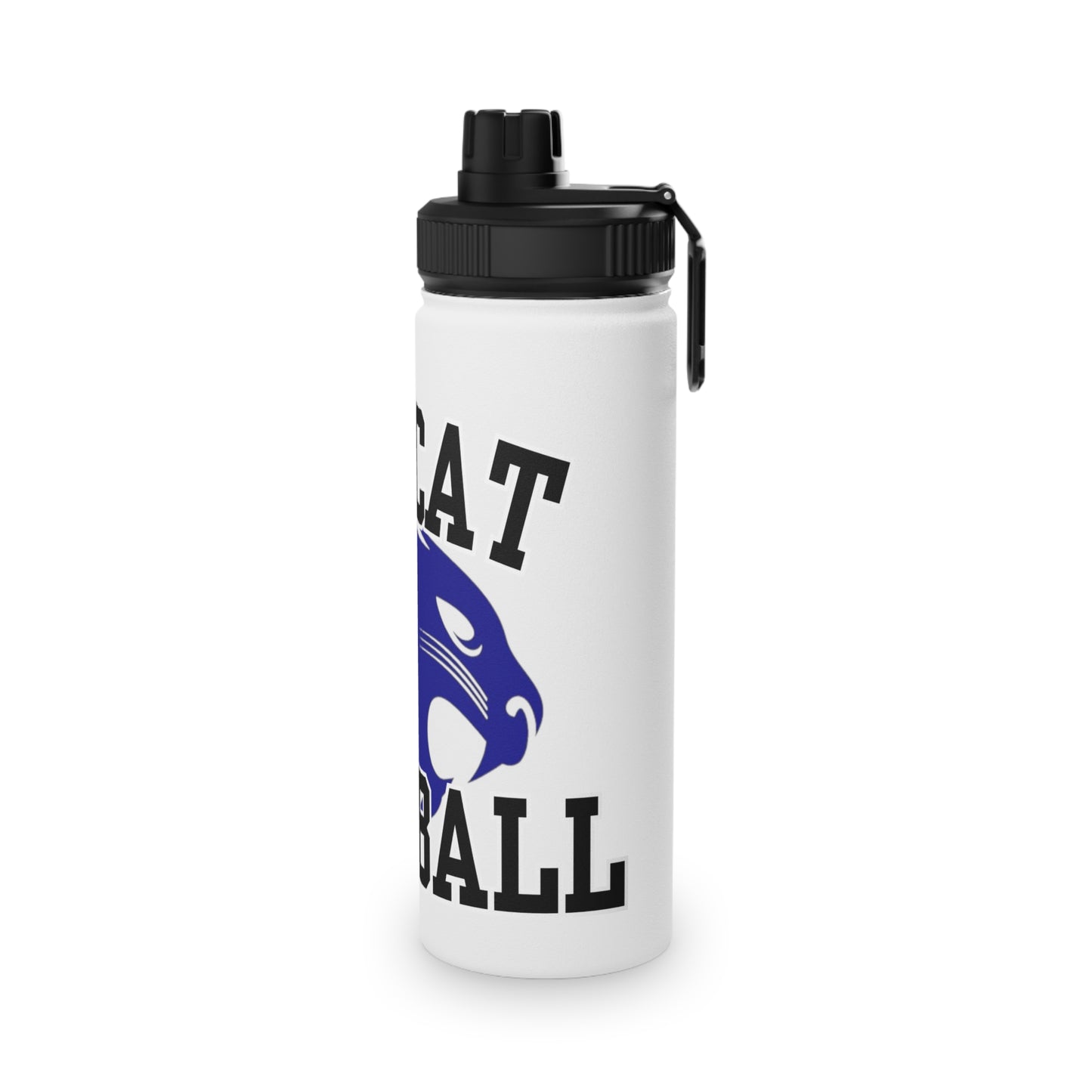 Bobcat Football Stainless Steel Water Bottle w/ Sports Lid