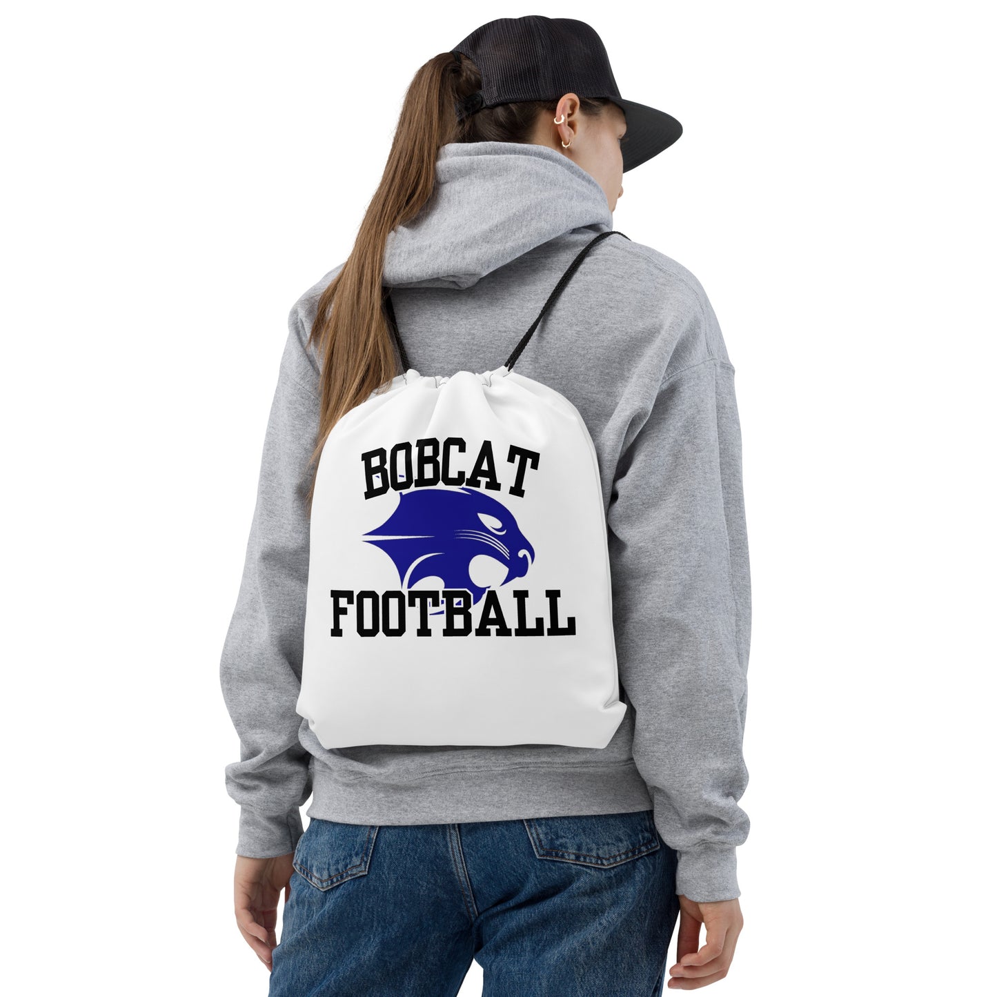 Bobcat Football Drawstring Bag